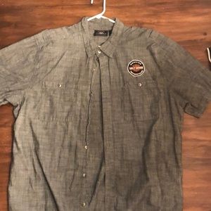 2XL Harley Davidson button up t-shirt